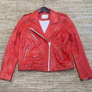 IRO Red Leather Jacket